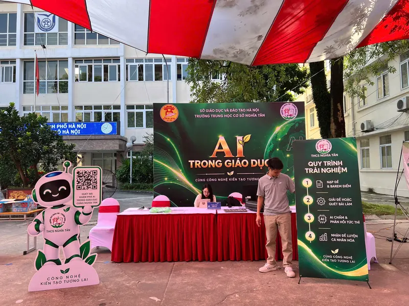 Gian AI trong giáo dục của Trường THCS Nghĩa Tân